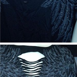 Rhinestone wings shirt